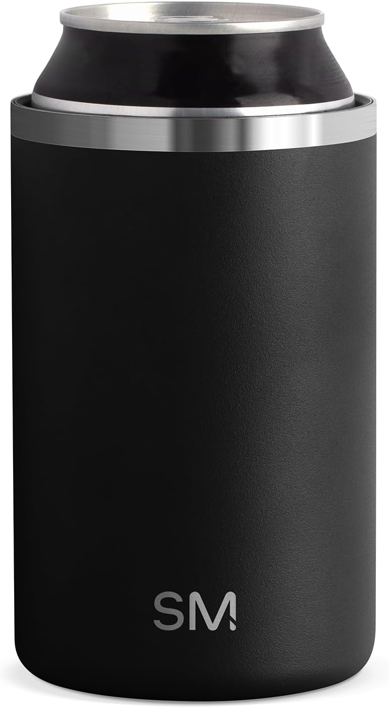 Simple Modern Standard Can Cooler for Beer, Soda, Sparkling Water | Vacuum Insulated Stainless Steel Drink Sleeve Holder Gift for 12oz Regular | Ranger Collection | Midnight Black - Image 1